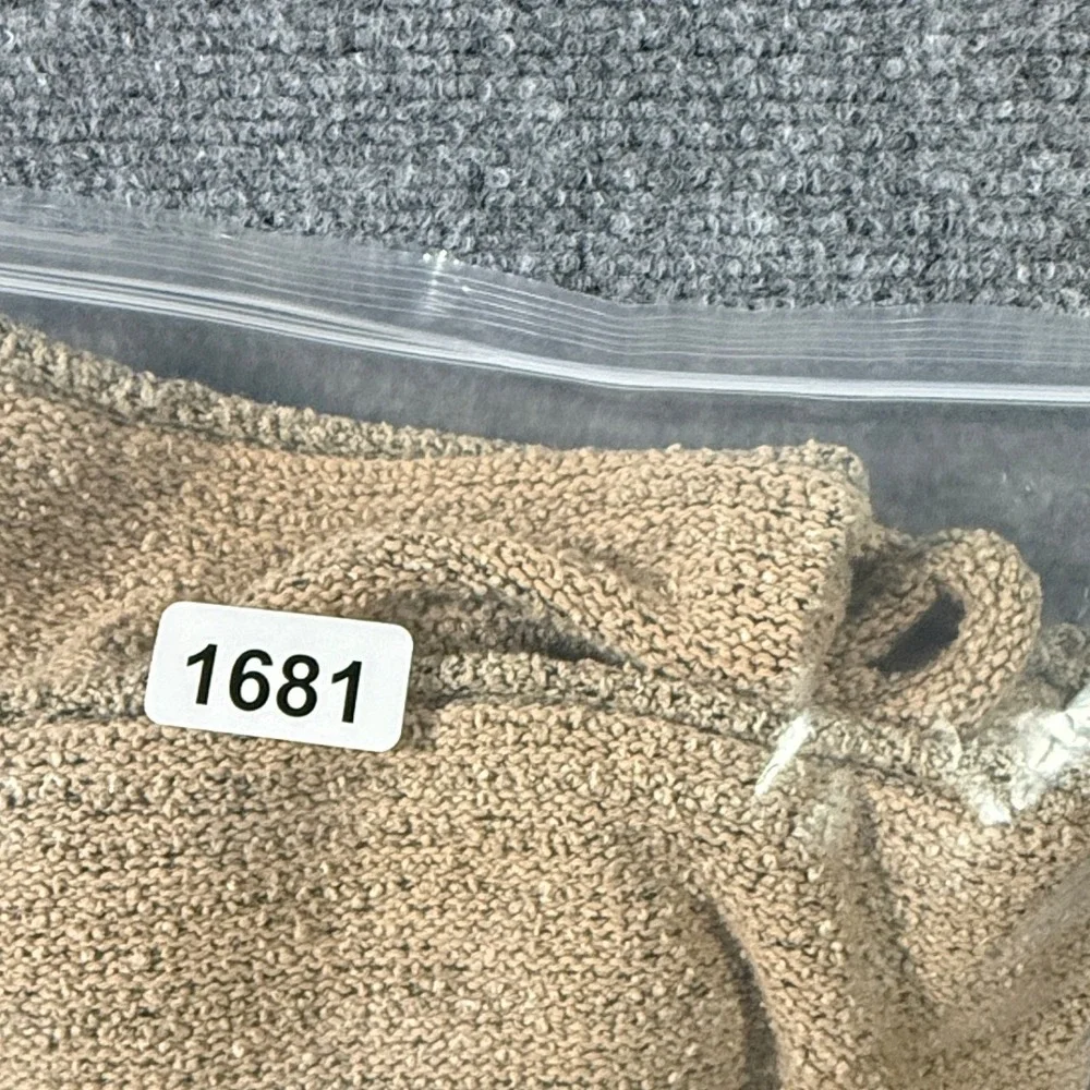 Columbia Womens 1X Tan Marled Knit Mock Neck Long Sleeve Sweater Textured Boucle